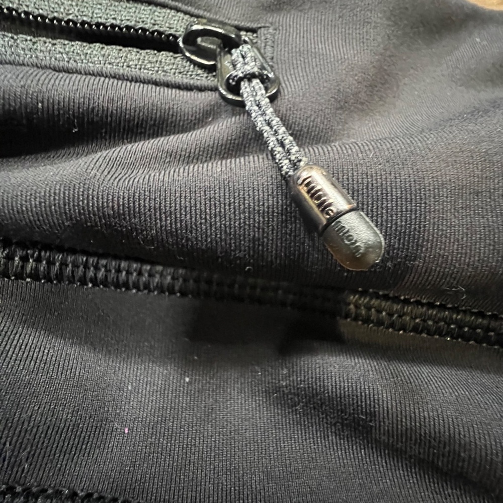 Lululemon Speed Crops Black Sz 6 W6HAYS Drawstring 23" Inseam High Waist Running - Picture 8 of 12
